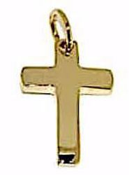 Picture of Simple Straight Cross Pendant gr 1,7 Yellow solid Gold 18k Unisex Woman Man 