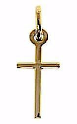 Picture of Mini Straight Cross Pendant gr 0,9 Yellow solid Gold 18k Unisex Woman Man 