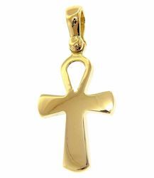 Immagine di Chiave della Vita Ankh Croce Copta Ansata Ciondolo Pendente gr 2 Oro giallo massiccio 18kt Unisex Donna Uomo 