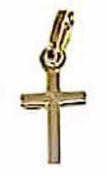 Picture of Convex Straight Cross Pendant gr 0,85 Yellow solid Gold 18k Unisex Woman Man 