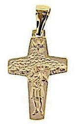 Picture of Pope Francis Cross the Good Shepherd Pendant gr 1,8 Yellow solid Gold 18k Unisex Woman Man 