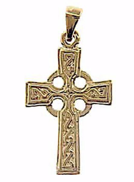 Picture of Decorated Celtic Cross Pendant gr 2,4 Yellow solid Gold 18k Unisex Woman Man 