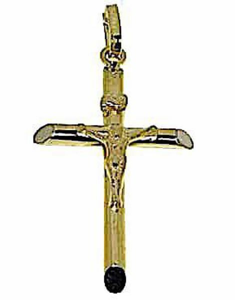Straight Cross with Body of Christ Pendant gr 2,5 Yellow Gold 18k ...