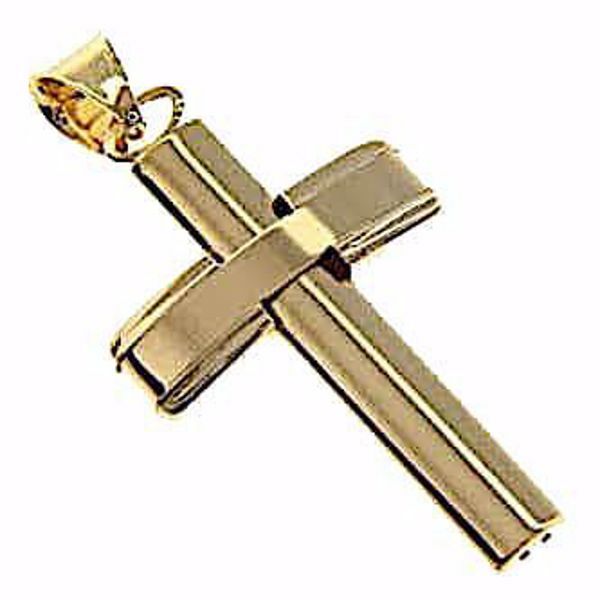 Picture of Yellow gold 18k Italian Cross Necklace gr 3,3