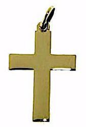 Immagine di Croce dritta liscia Ciondolo Pendente gr 0,75 Oro giallo 9kt Unisex Donna Uomo 
