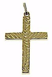 Immagine di Croce dritta decorata Ciondolo Pendente gr 0,85 Oro giallo 9kt Unisex Donna Uomo 