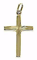 Picture of Cross with Light Spots Pendant gr 0,6 Yellow Gold 9k Unisex Woman Man 
