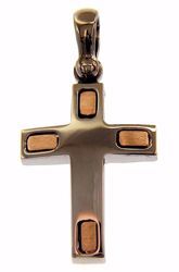 Immagine di Croce design stile moderno Ciondolo Pendente Moda gr 2,7 Oro nero 18kt Unisex Donna Uomo 