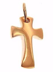 Picture of Small Convex Cross Pendant gr 1,4 Rose solid Gold 18k Unisex Woman Man 