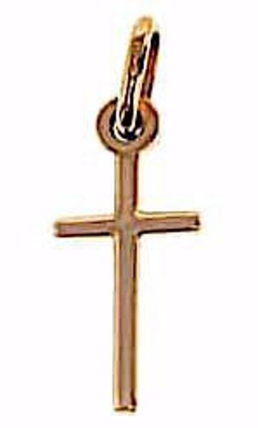 Picture of Mini Straight Cross Pendant gr 0,85 Rose solid Gold 18k Unisex Woman Man 