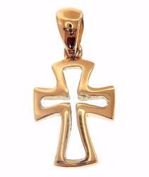 Picture of Perforated Cross Pendant gr 2,6 Rose solid Gold 18k Unisex Woman Man 
