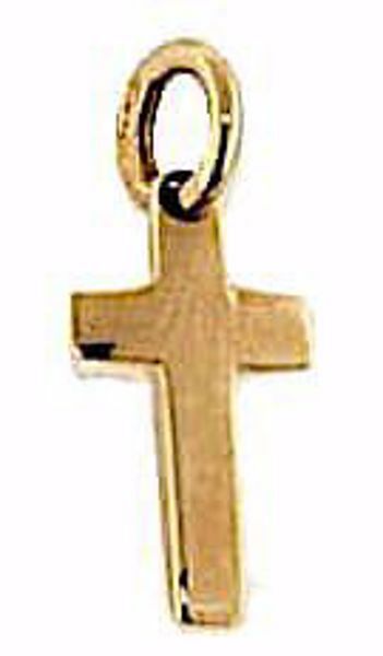 Picture of Small Straight Cross Pendant gr 1,6 Rose solid Gold 18k Unisex Woman Man 