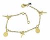 Immagine di Bracciale Rosario donna gr 4,3 oro giallo 18k, 2 Medaglie 3 Croci