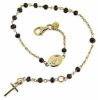 Immagine di Bracciale Rosario uomo onice nero gr 3,4 oro giallo 18k