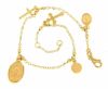 Imagen de Pulsera Rosario de diamantes gr 5 oro amarillo 3 Medallas 2 Cruces