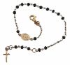 Imagen de Pulsera Rosario para hombre gr 3,4 oro rosa 18k y ónice negro