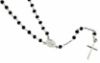 Picture of White gold 18k Rosary Necklace for men gr 6,6 with black onyx