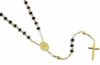Picture of Black onyx Rosary Necklace for men gr 6,6 yellow gold 18k