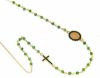 Picture of Rosary Necklace gr 4,7 real yellow gold 18k, green zircons