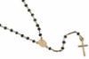 Picture of Black onyx Rosary Necklace for men gr 6,6 rose gold 18k