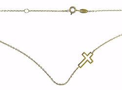 Picture of Fashion crew-neck Necklace with Cross gr 2,1 Yellow Gold 18k for Woman 