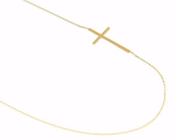 Picture of Fashion crew-neck Necklace with Cross gr 2,5 Yellow Gold 18k for Woman 