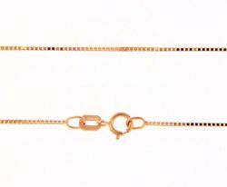 Picture of Square Venetian Chain Necklace Rose Gold 18 kt cm 50 (19,7 in) Unisex Woman Man 