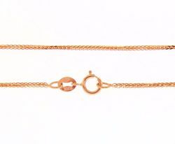 Picture of Wheat square Chain Necklace Rose Gold 18 kt cm 50 (19,7 in) Unisex Woman Man 