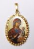 Imagen de Colgante Virgen con Niño 24x30 mm plata y esmalte