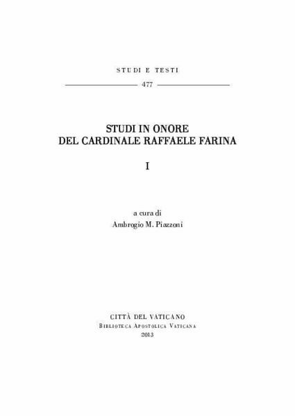 Immagine di Studi in onore del cardinale Raffaele Farina Ambrogio M. Piazzoni