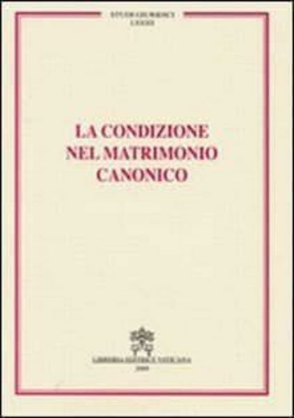 Picture of La condizione del matrimonio canonico