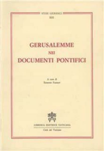 Picture of Gerusalemme nei documenti pontifici Edmond Farhat