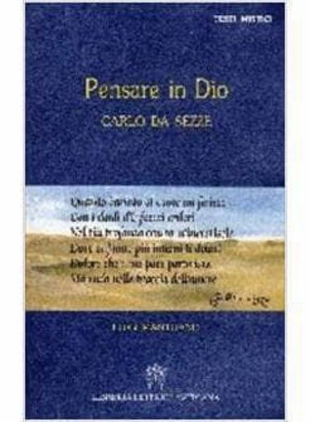Imagen de Pensare in Dio. Carlo di Sezze Luigi Mantuano