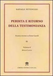 Imagen de Perdita e ritorno della testimonianza. Excursus teoretico su Enrico Castelli Raffaele Pettenuzzo