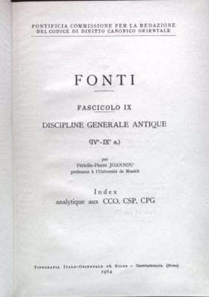Imagen de Index analytique au CCO, CSP, CPG par Pierre Joannou Pontificia Commissio ad Redigendum Codicem Iuris Canonici Orientalis