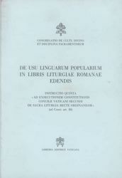Imagen de De usu linguarum popularum in libris liturgiae Romanae edendis, Instructio quinta, 28 mensis Martii 2001