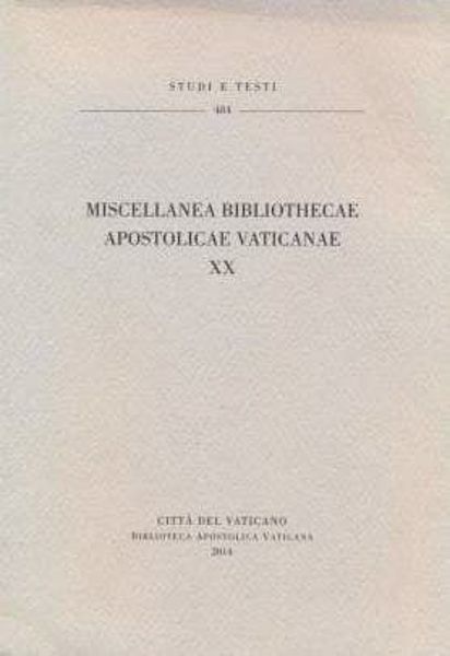 Immagine di Miscellanea Bibliothecae Vaticanae