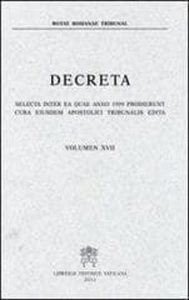 Immagine di Decreta selecta inter ea quae anno 1983 prodierunt cura eiusdem Apostolici Tribunalis edita. Volumen I anno 1983 Rotae Romanae Tribunal