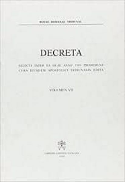 Immagine di Decreta selecta inter ea quae anno 1984 prodierunt cura eiusdem Apostolici Tribunalis edita. Volumen II anno 1984 Rotae Romanae Tribunal
