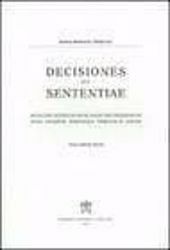 Immagine di Decisiones Seu Sententiae Anno 1937 Vol. 29 Rotae Romanae Tribunal
