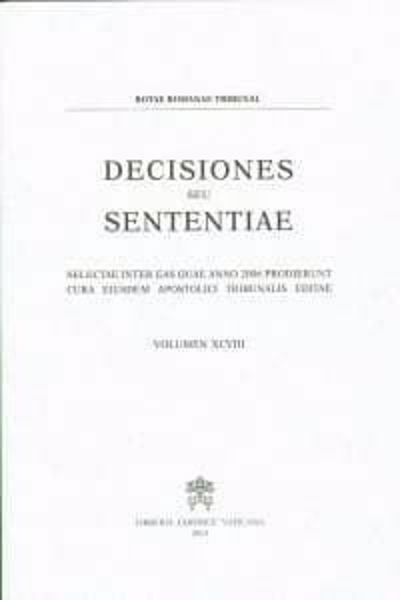 Picture of Decisiones Seu Sententiae Anno 1962 Vol. 54 Rotae Romanae Tribunal