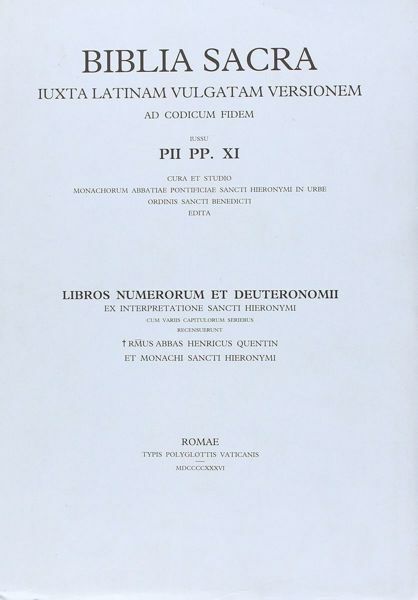 Picture of Biblia Sacra Vol. 3. Libri Numerorum et Deuteronomii