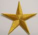 Picture of Embroidered Star Applique 2,8 inch in Satin fabric by Chorus - - Gold & Silver
