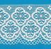 Picture of Bobbin Lace Cloverleaf Cross Embroidery H. cm 16 (6,3) pure Cotton White for Altar Tablecloth and Liturgical Vestments