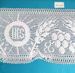 Picture of Bobbin Lace IHS Eears of Corn and Grapes Embroidery H. cm 15 (5,9 inch) pure Cotton White for Altar Tablecloth and Liturgical Vestments