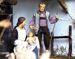 Picture of Kneeling Girl with goose cm 12 (4,7 inch) Hannah Alpin dressed nativity scene Val Gardena wood statue fabric dresses