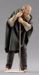 Immagine di Pastore con bastone cm 12 (4,7 inch) Presepe vestito Hannah Alpin statua in legno Val Gardena abiti in tessuto