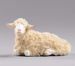 Picture of Sheep with wool lying cm 12 (4,7 inch) Hannah Alpin dressed Nativity Scene in Val Gardena wood