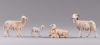 Immagine di Agnello sdraiato Presepe Hannah Orient 12 cm orientale legno e tessuto