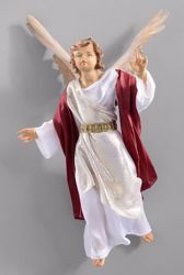 Picture of Glory Angel cm 12 (4,7 inch) Hannah Orient dressed nativity scene Val Gardena wood statue with fabric dresses 